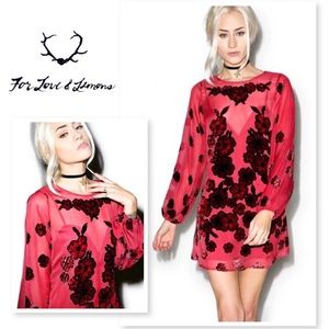 🍋❤️ For Love and Lemons Heather Velvet Dress